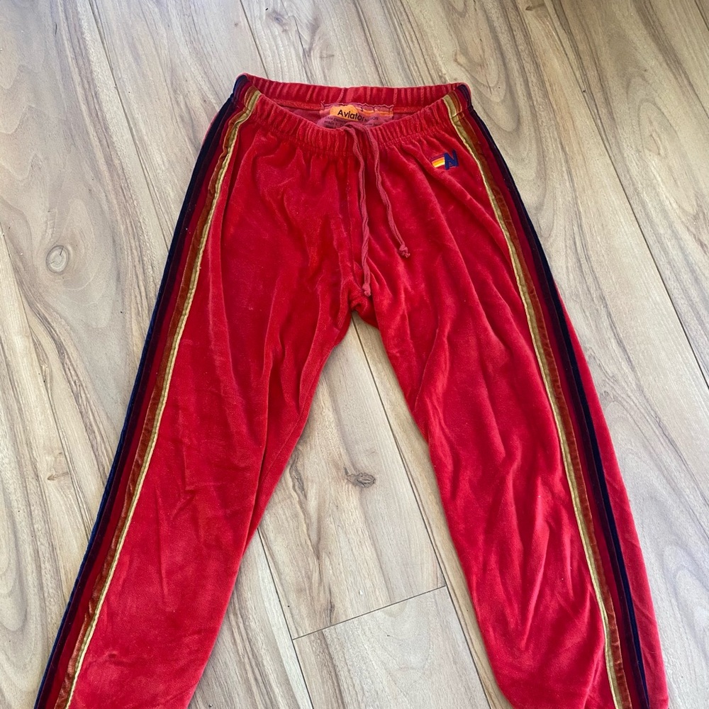 Aviator nation velvet sweatpants